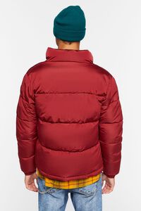 BURGUNDY Quilted Puffer Jacket, image 3