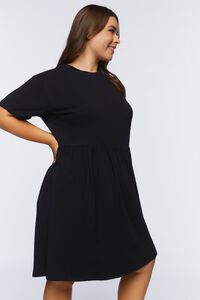 BLACK Plus Size Mini T-Shirt Dress, image 2