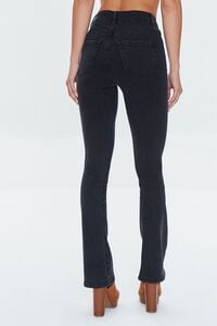 WASHED BLACK High-Rise Lace-Up Bootcut Jeans, image 4