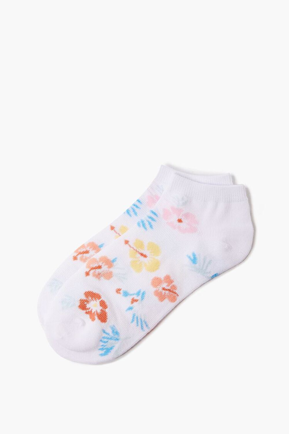 Tropical Floral Print Ankle Socks, image 2