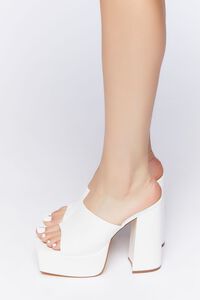 WHITE Slip-On Platform Heels, image 2