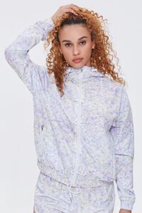 LILAC/MULTI Active Ditsy Floral Windbreaker, image 1