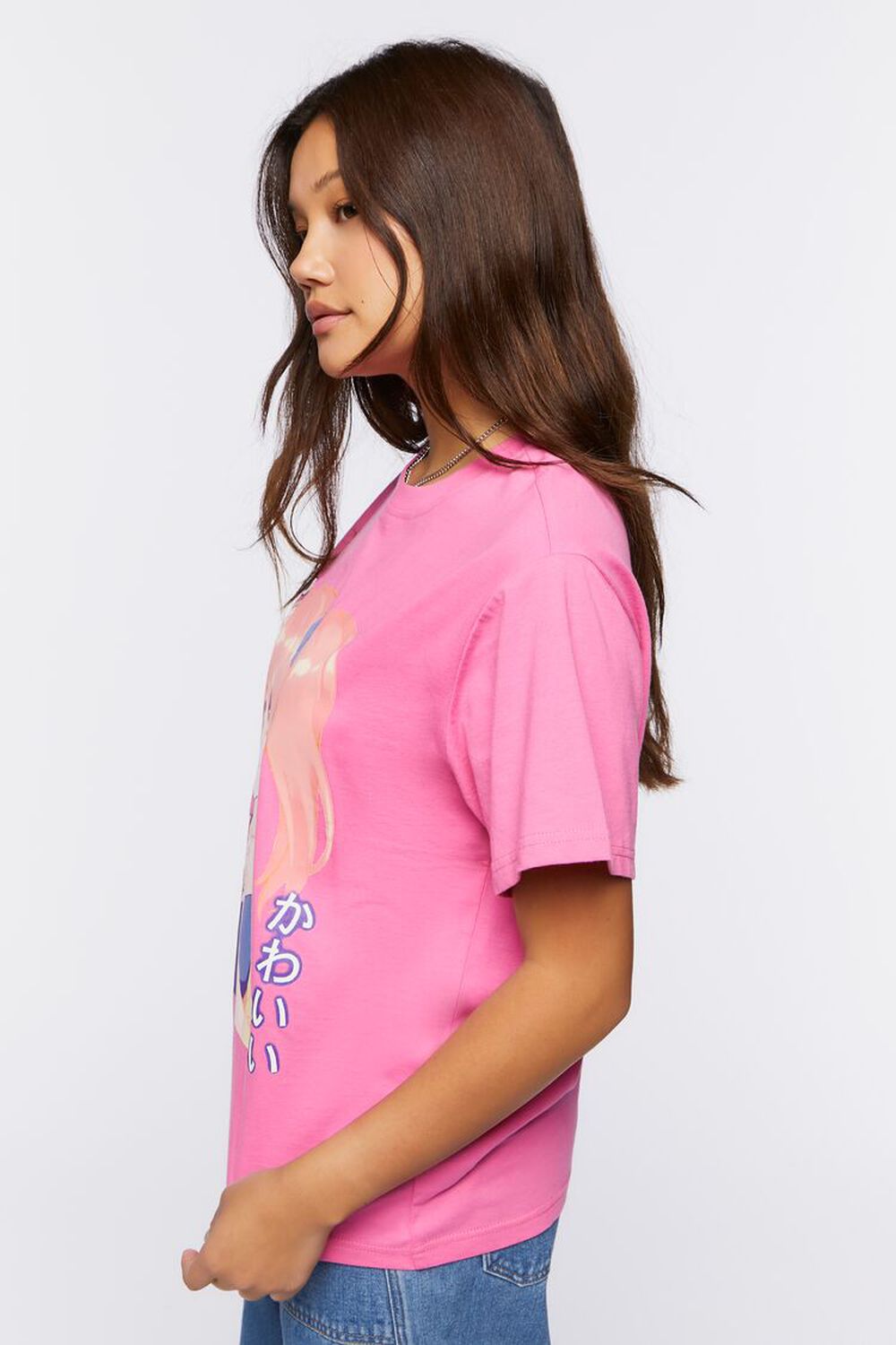 PINK/MULTI Anime Character Graphic Tee, image 2