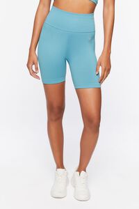 DUSTY BLUE Active Seamless High-Rise Biker Shorts, image 2
