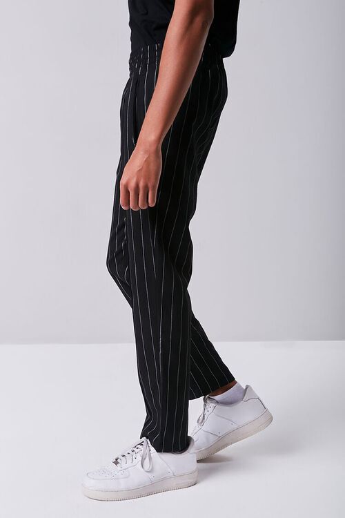 BLACK/WHITE Pinstriped Slim-Fit Pants, image 3