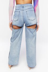 MEDIUM DENIM Mid-Rise Cutout Jeans, image 4