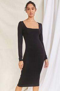BLACK Bodycon Long-Sleeve Dress, image 4