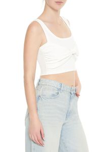 WHITE Cropped Bow Tank Top, image 2