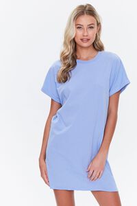 BLUE Cuffed T-Shirt Dress, image 1