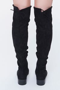 BLACK Faux Suede Over-the-Knee Boots, image 3