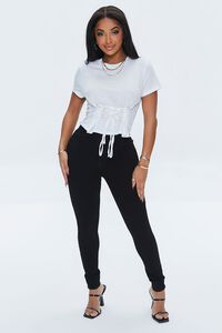 WHITE Lace-Up Crew Tee, image 4