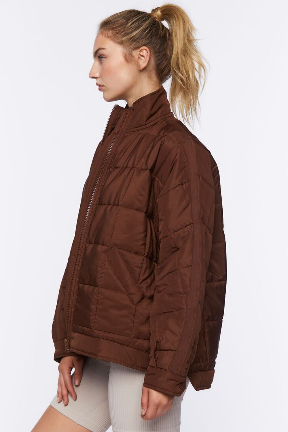 TURKISH COFFEE Active Quilted Puffer Jacket, image 2