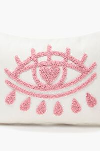 PINK/WHITE Teardrop Eye Graphic Pillow, image 3