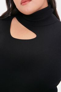 BLACK Plus Size Cutout Sweater Dress, image 5