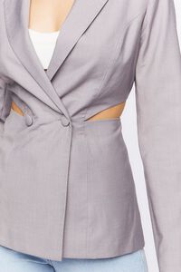 GREY Double-Breasted Cutout Blazer, image 5