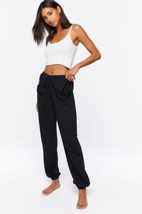 BLACK French Terry Lounge Joggers, image 1
