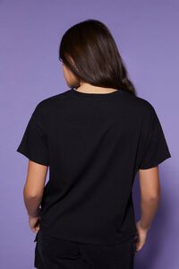 BLACK/WHITE Embroidered Forever Tee, image 4