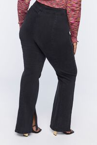 BLACK Plus Size High-Rise Split Flare Jeans, image 4