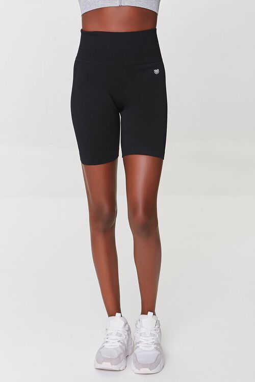 BLACK Active High-Rise Biker Shorts, image 2