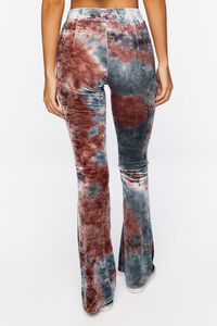 MERLOT/MULTI Velvet Tie-Dye Flare Pants, image 4