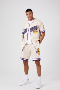 TAUPE/MULTI Los Angeles Lakers Basketball Shorts, image 5
