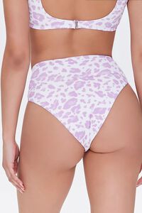 VIOLET/MULTI Leopard Print High-Waist Bikini Bottoms, image 4