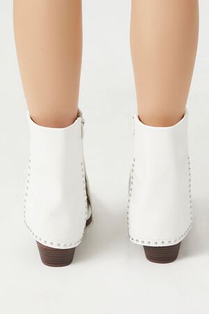 Studded Faux Leather Booties