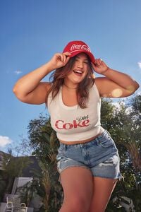 RED/WHITE Embroidered Coca-Cola Trucker Hat, image 1