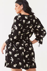 Plus Size Floral Print Mini Dress, image 3