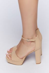 NUDE Faux Leather Block Heels, image 2