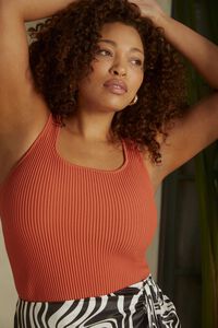 POMPEIAN RED  Plus Size Sweater-Knit Tank Top, image 1