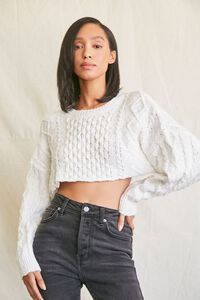 CREAM Cropped Cable Knit Sweater, image 5