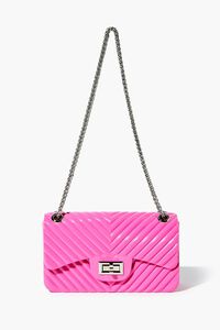 Chevron-Quilted Chain Crossbody Bag, image 6
