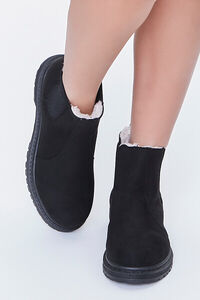 Faux Fur-Lined Chelsea Booties, image 4