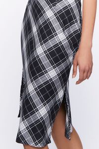 BLACK/MULTI Plaid A-Line Midi Skirt, image 6