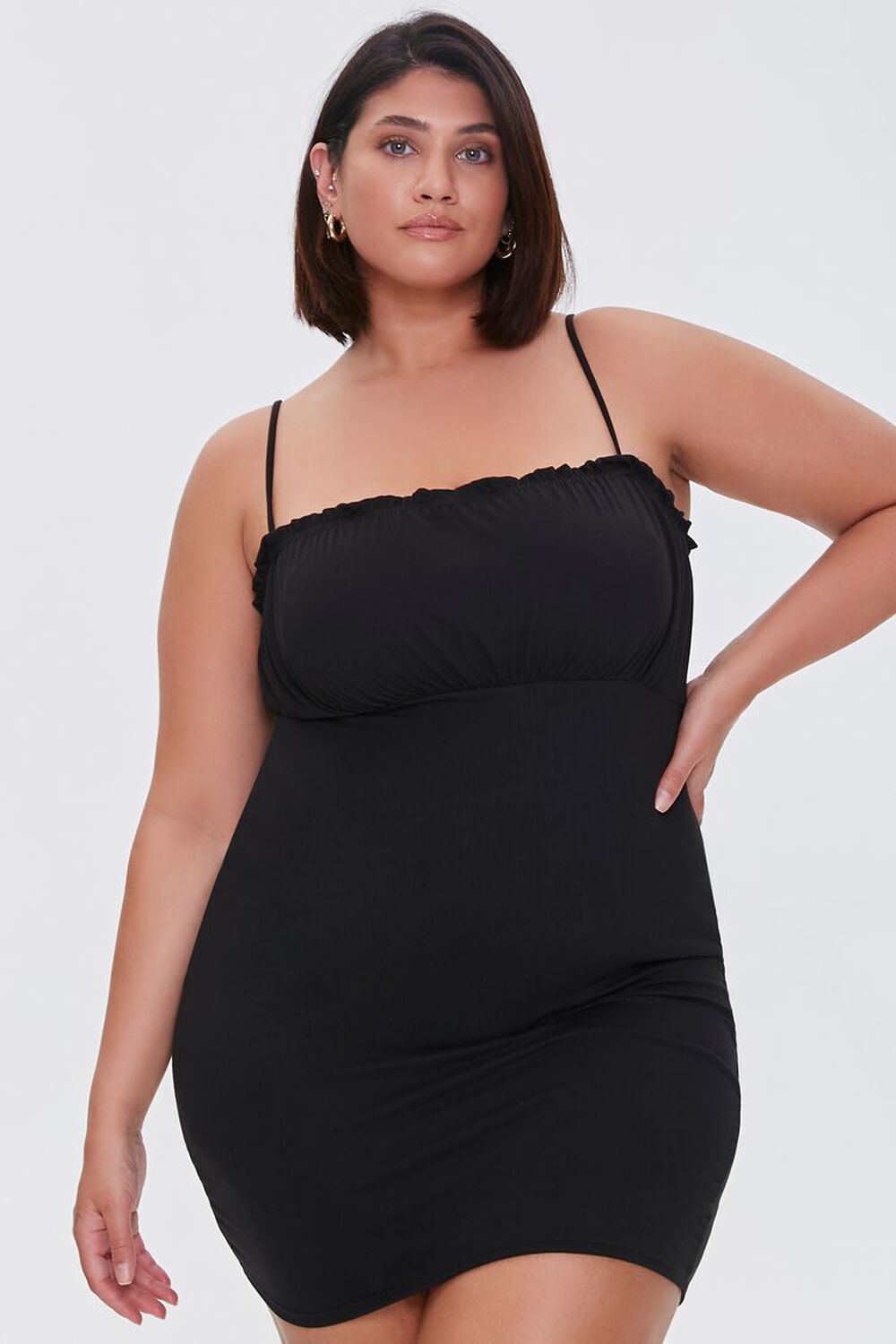 Plus Size Ruched Cami Dress, image 1