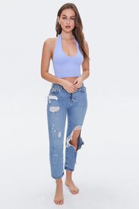 LILAC Seamless Cropped Halter Top, image 4
