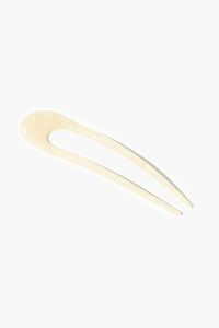 WHITE Double Prong Hair Comb, image 1