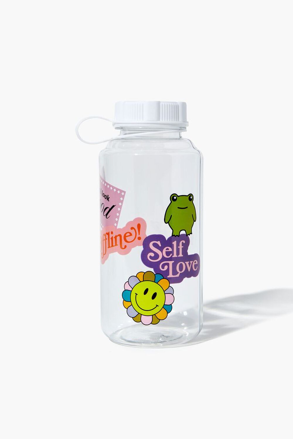 CLEAR/MULTI Sticker Graphic Water Bottle, image 1