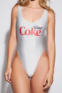 SILVER/MULTI Diet Coke One-Piece Swimsuit, image 5