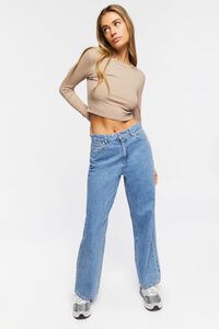 GOAT Ribbed Knit Long-Sleeve Crop Top, image 4
