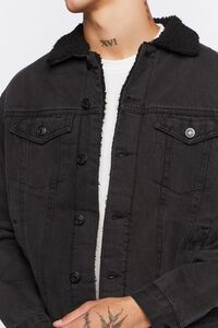 BLACK/BLACK Denim Faux Shearling Jacket, image 5