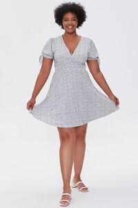 BLACK/WHITE Plus Size Polka Dot Dress, image 4