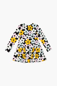 BLACK/MULTI Girls Floral Print Dress (Kids), image 2