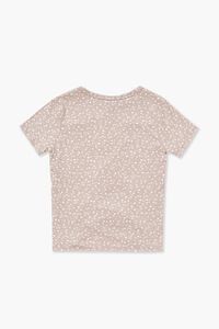 TAUPE/CREAM Girls Ditsy Floral Cutout Tee (Kids), image 2