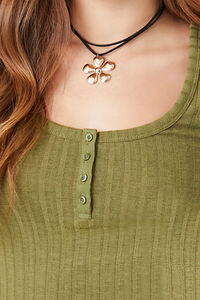 OLIVE Rib-Knit Buttoned Baby Tee, image 5