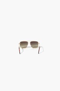 GOLD/BROWN Aviator Frame Sunglasses, image 3