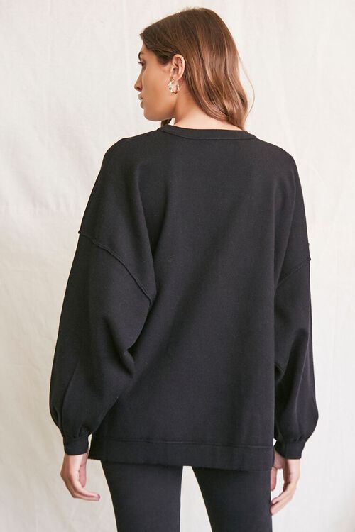 BLACK Balloon-Sleeve Sweater, image 3