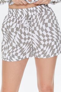 TAUPE/MULTI Checkered Print Shirt & Shorts Set, image 6