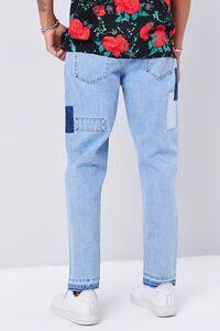 Men's Patchwork Straight Leg Jeans, Casual Loose Patchwork Color Block  Relaxed Fit Denim Pants at  Men’s Clothing store